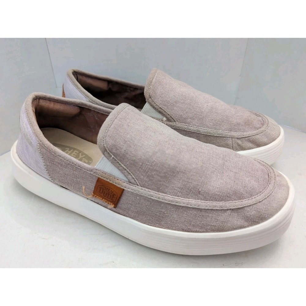 Hey Dude Sunapee Craft Unisex Slip On Loafer Men's 9/Women's 11 Tan/Lite Purple